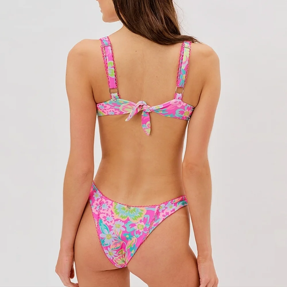 New!For Love and Lemons Lizzy floral Underwire‎ Swim Top